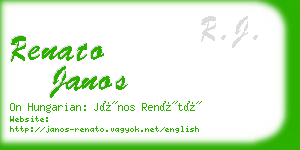 renato janos business card